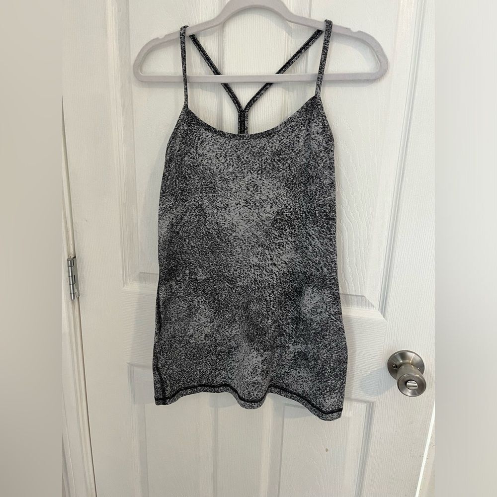 lululemon athletica Black and Gray Tank Top